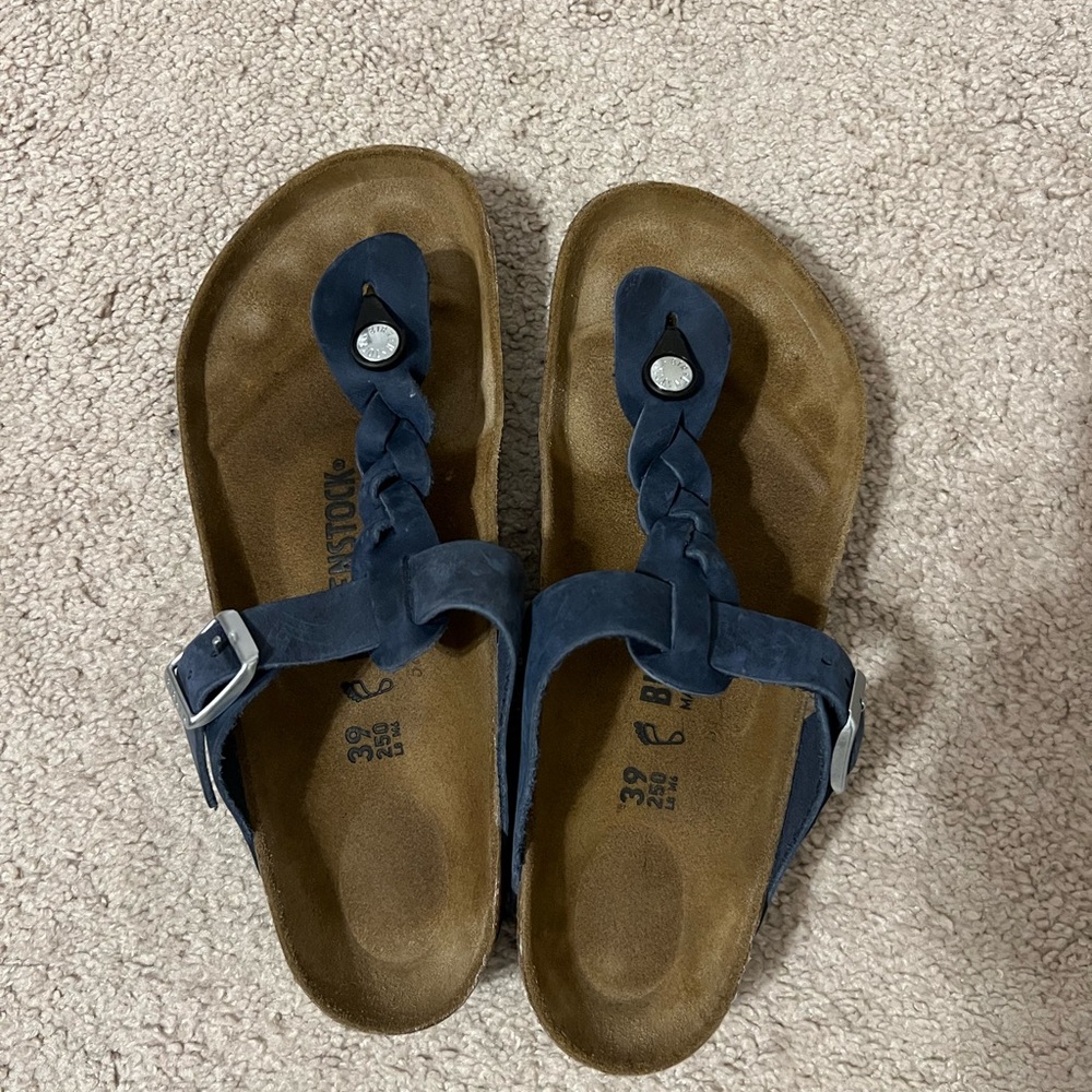 Birkenstock Gizeh sandals, blue, size 39